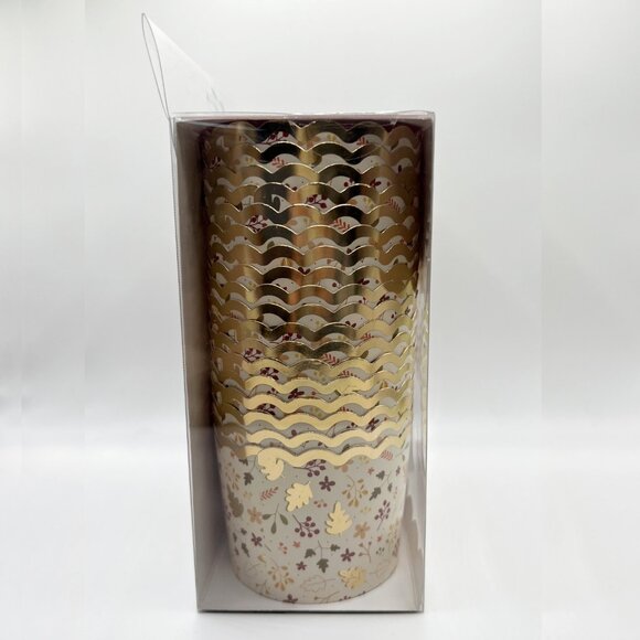 NEW 2x My Minds Eye Gold Foiled Fall Foliage Leaves Baking Cups - 36 Count - Picture 5 of 5
